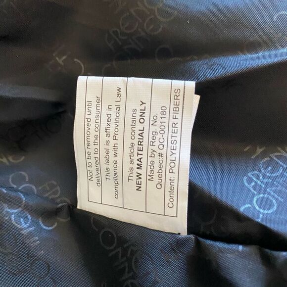 French Connection Puffer Jacket Coat Women's sz Medium Green/Black Faux Fur - Picture 9 of 16